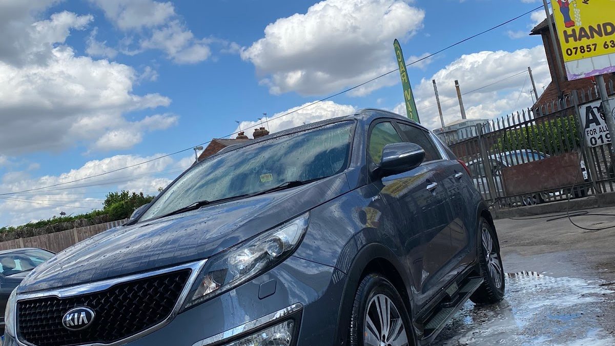 Soapy suds hand car wash