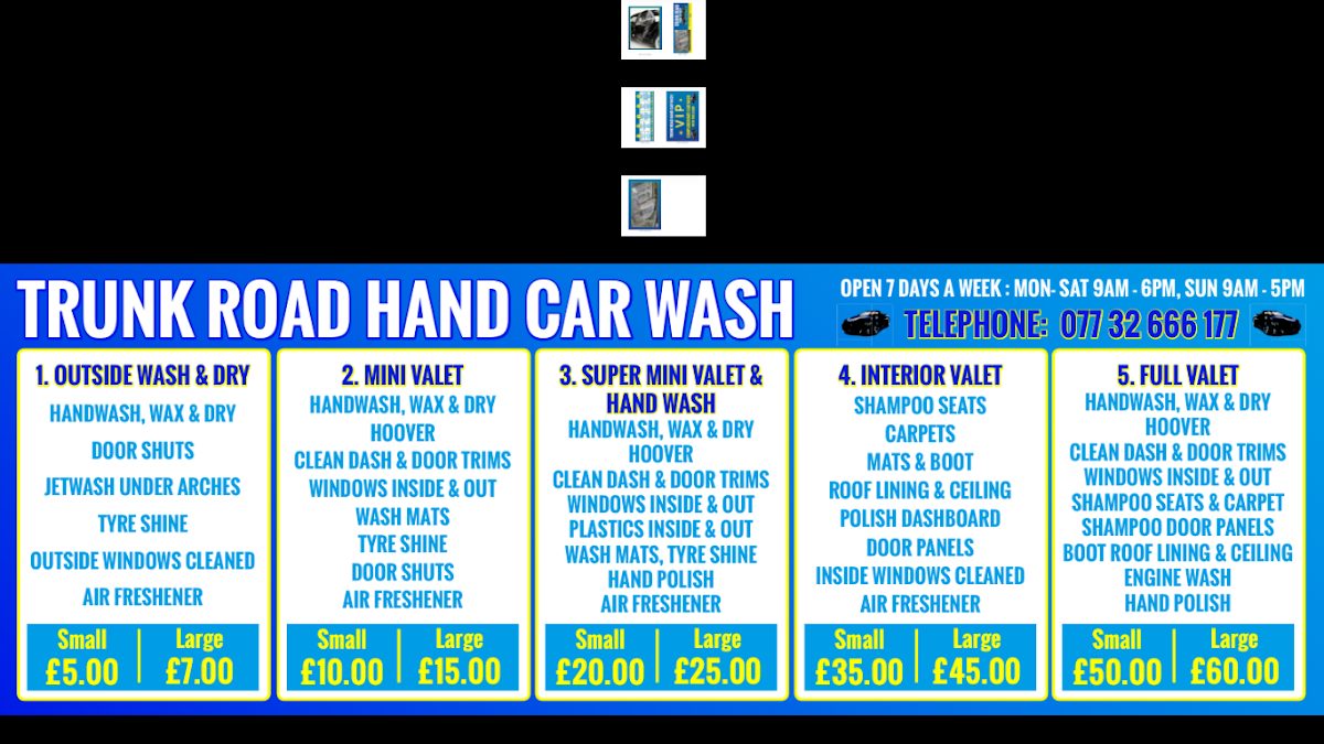 TRUNK ROAD HAND CAR WASH LTD